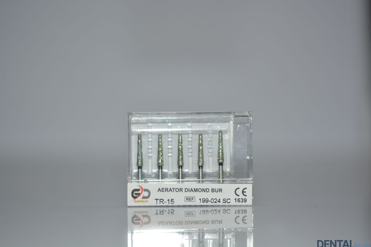 Golddent Elmas Frez TR-15 - 199-024 SC - Yuvarlak Uçlu Konik (Siyah Kuşak)