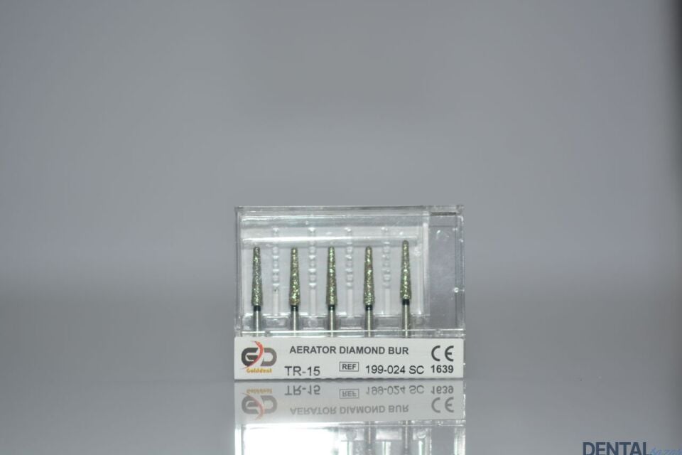Golddent Elmas Frez TR-15 - 199-024 SC - Yuvarlak Uçlu Konik (Siyah Kuşak)