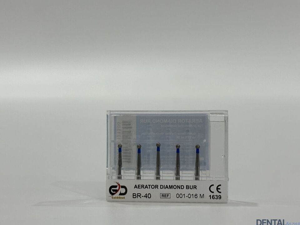 Golddent Elmas Frez BR-40 - 001-016 M - Yuvarlak (Mavi Kuşak)