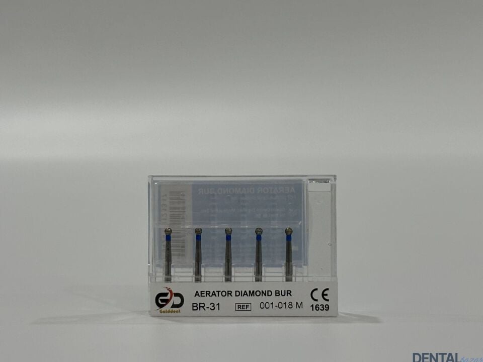 Golddent Elmas Frez BR-31 - 001-018 M - Yuvarlak (Mavi Kuşak)