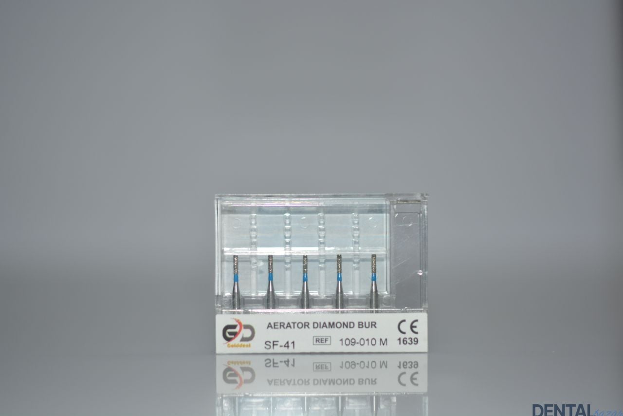 Golddent Elmas Frez SF-41 - 109-010 M - Düz Uçlu Silindir (Mavi Kuşak)
