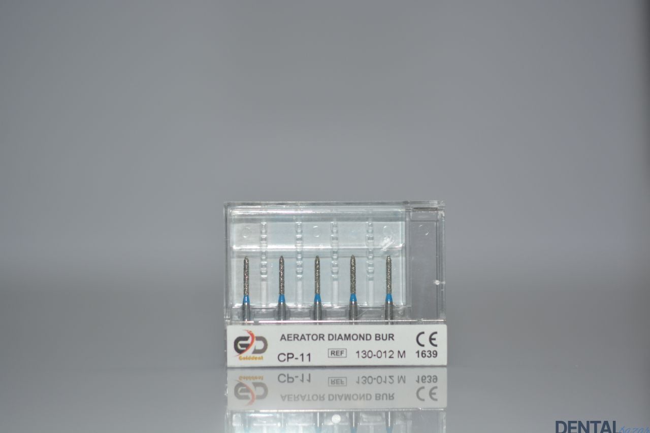Golddent Elmas Frez CP-11 - 130-012 M - Sivri Uçlu Silindir (Mavi Kuşak)