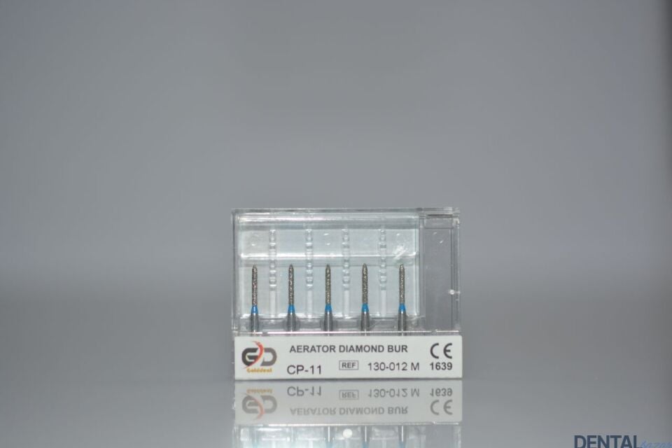 Golddent Elmas Frez CP-11 - 130-012 M - Sivri Uçlu Silindir (Mavi Kuşak)