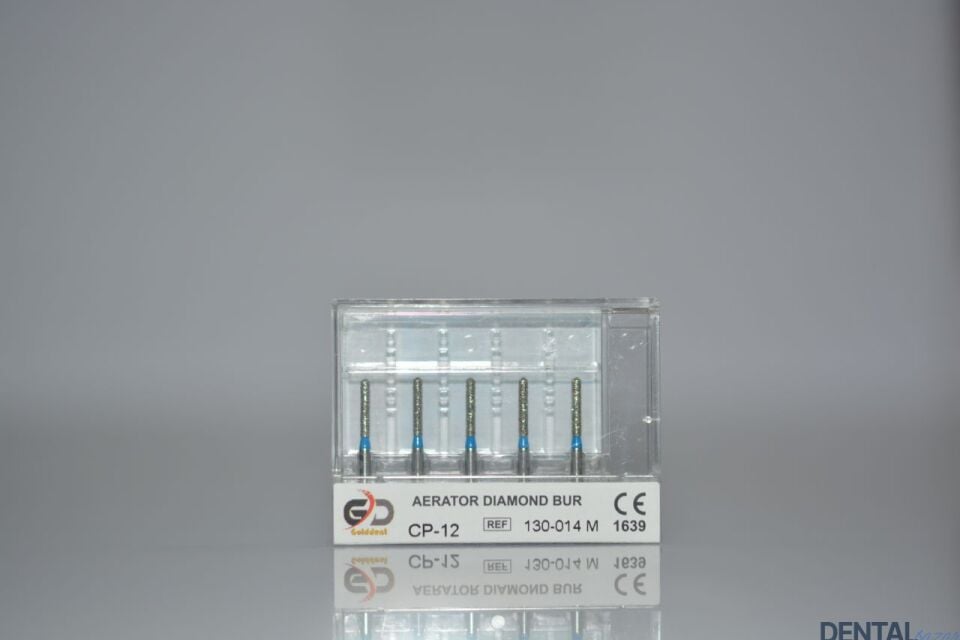 Golddent Elmas Frez CP-12 - 130-014 M - Sivri Uçlu Silindir (Mavi Kuşak)