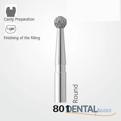 801 Sentetik Elmas Frez - 5 Adet - Rond