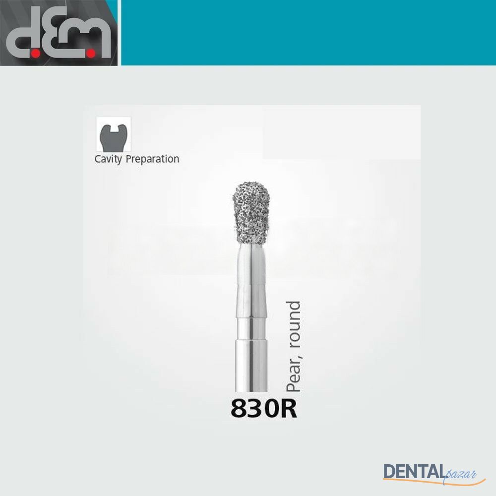 DX Sentetik Elmas Frez - 830R - Armut Uç - 10 Adet