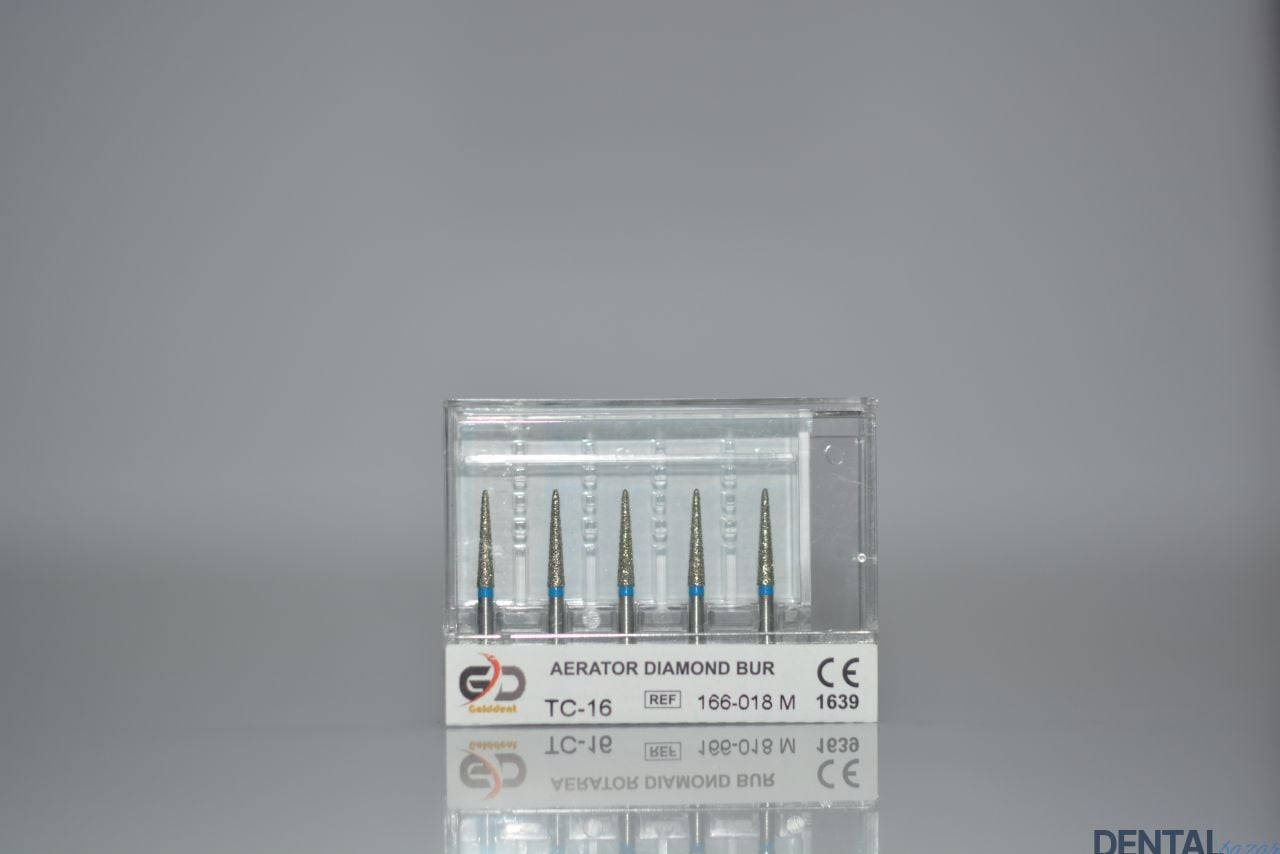 Golddent Elmas Frez TC-16 - 166-018 M - İğne (Mavi Kuşak)