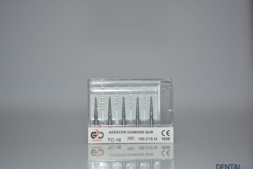 Golddent Elmas Frez TC-16 - 166-018 M - İğne (Mavi Kuşak)