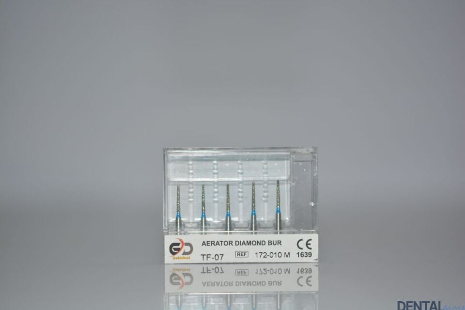 Golddent Elmas Frez TF-07 - 172-010 M - Düz Uçlu Konik (Mavi Kuşak)