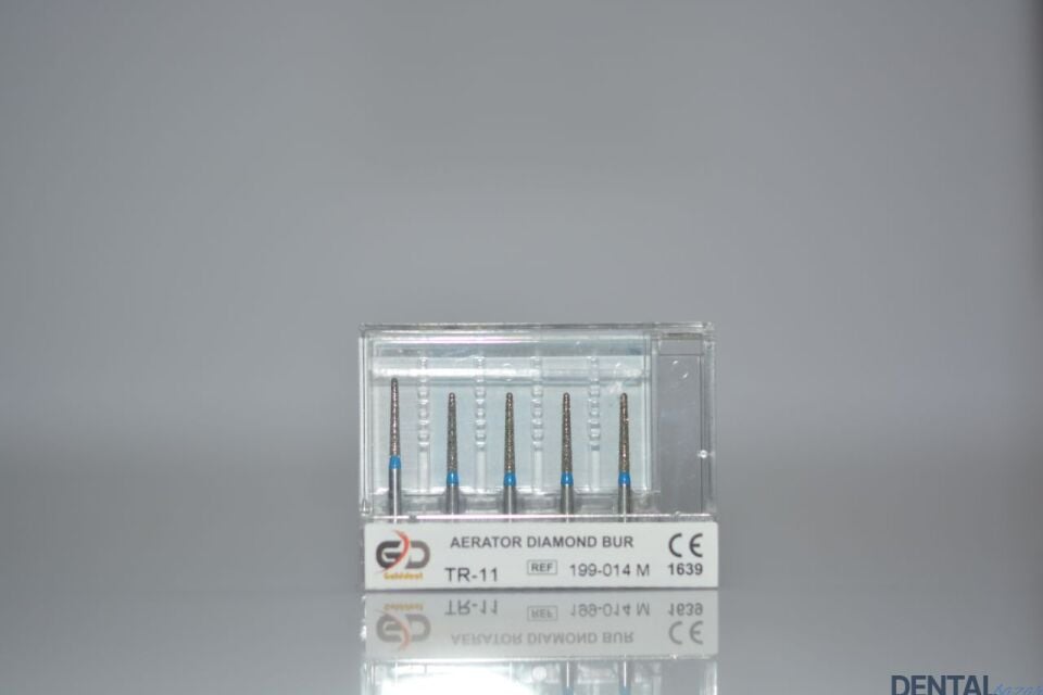 Golddent Elmas Frez TR-11 - 199-014 M - Yuvarlak Uçlu Konik (Mavi Kuşak)