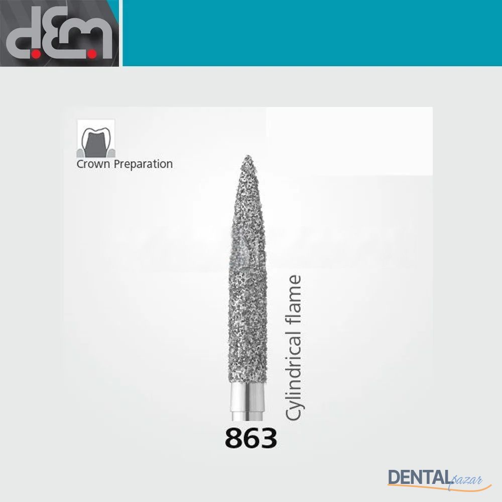 DX Sentetik Elmas Frez - 862 - Alev Uç - 10 Adet