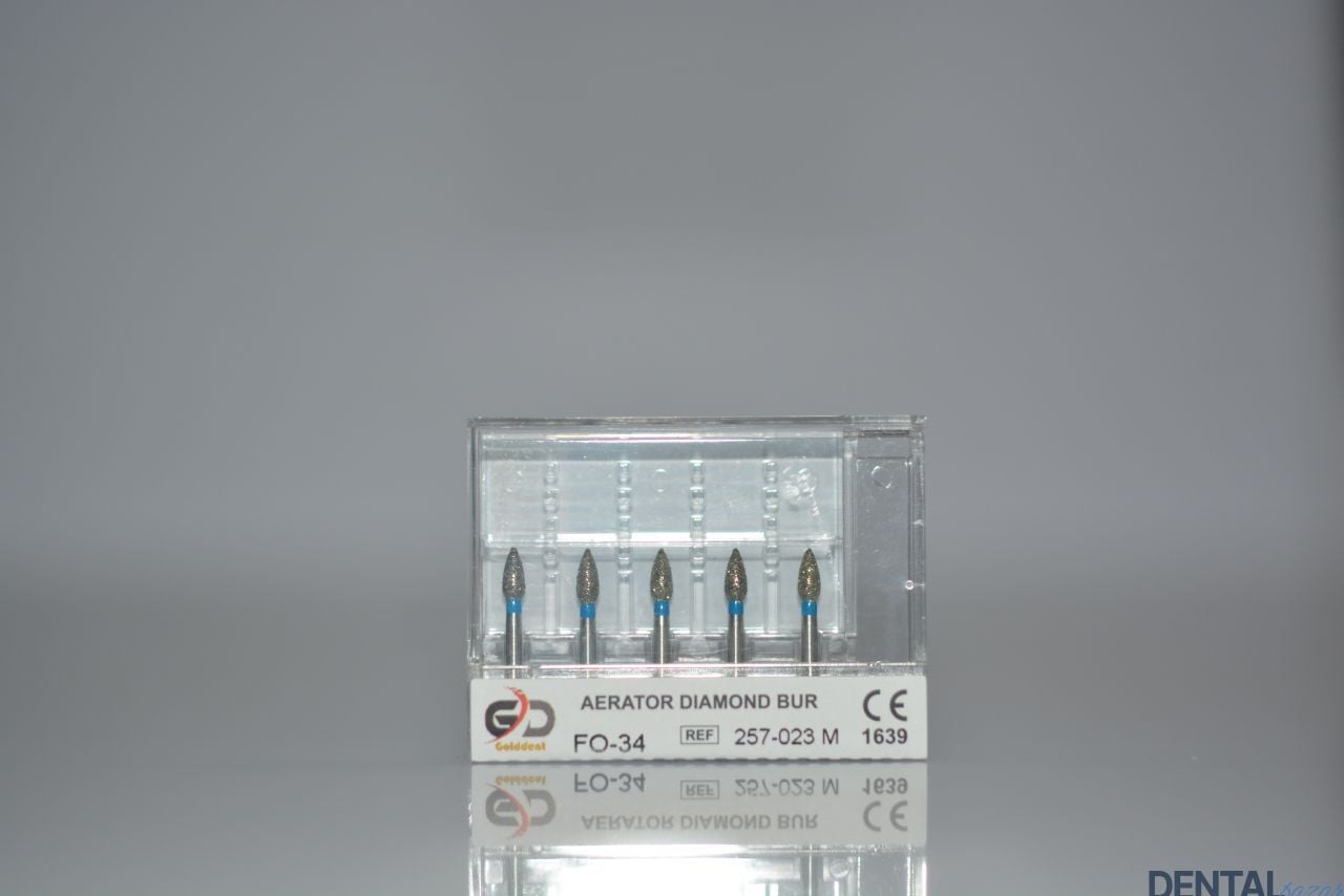 Golddent Elmas Frez FO-34 - 257-023 M - Yumurta (Mavi Kuşak)