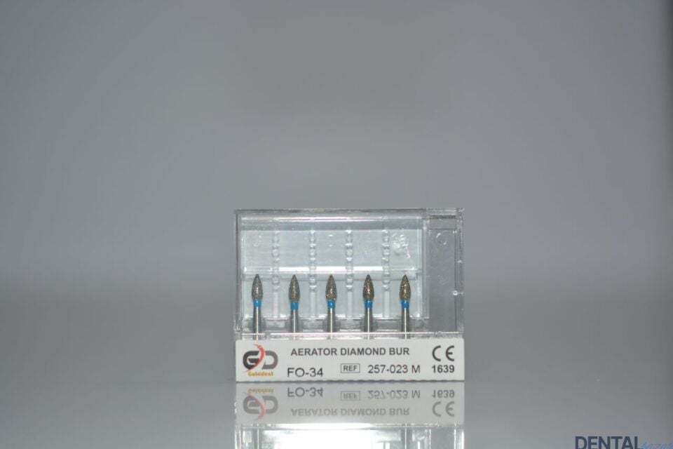 Golddent Elmas Frez FO-34 - 257-023 M - Yumurta (Mavi Kuşak)