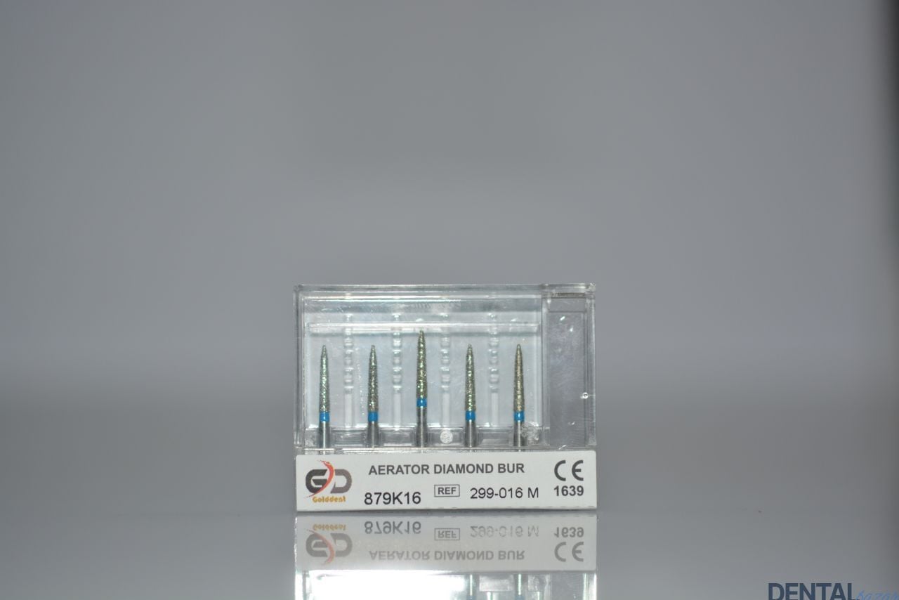 Golddent Elmas Frez 879K16 - 299-016 M - Torpido Konik (Mavi Kuşak)