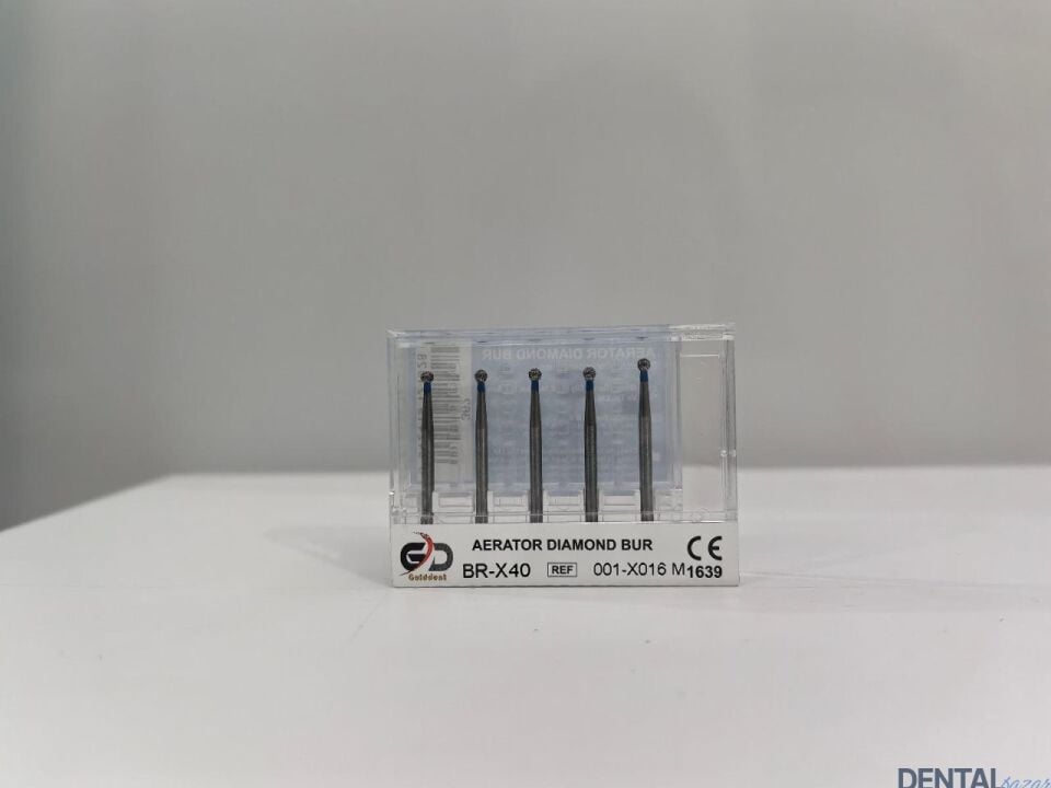 Golddent Elmas Frez BR-X40 - 001-X016 M - Yuvarlak (Mavi Kuşak)