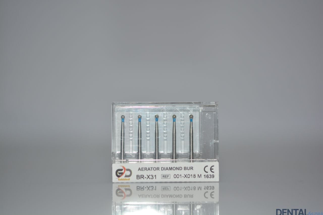 Golddent Elmas Frez BR-X31 - 001-X018 M - Yuvarlak (Mavi Kuşak)