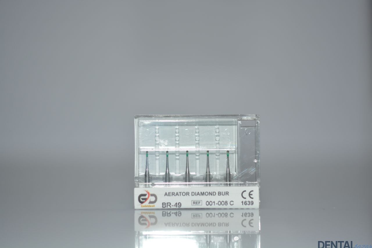 Golddent Elmas Frez BR-49 - 001-008 C - Yuvarlak (Yeşil Kuşak)