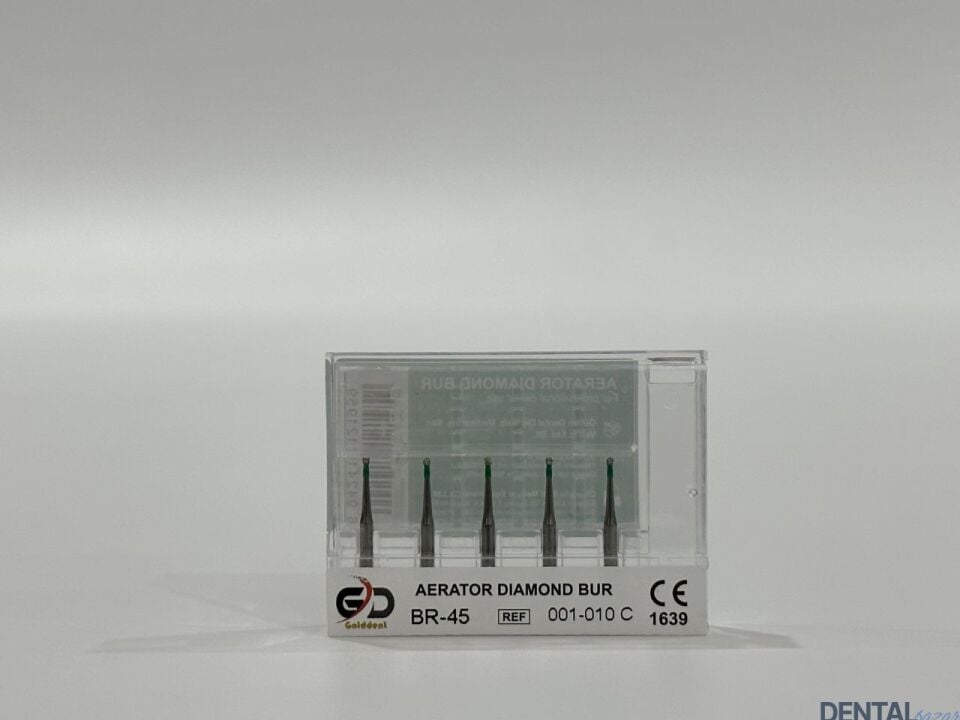 Golddent Elmas Frez BR-45 - 001-010 C - Yuvarlak (Yeşil Kuşak)