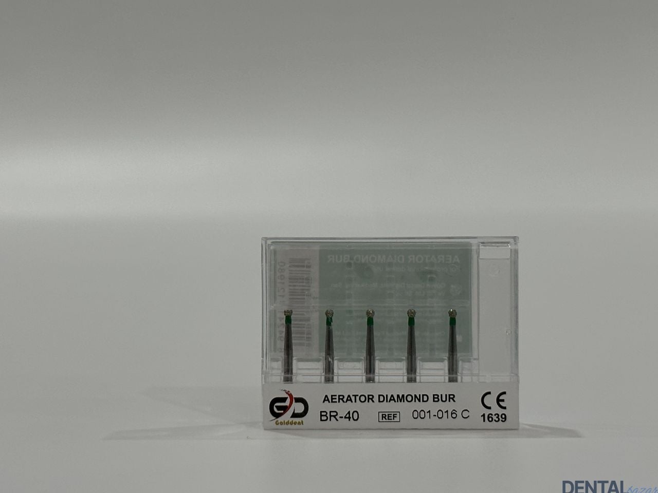 Golddent Elmas Frez BR-40 - 001-016 C - Yuvarlak (Yeşil Kuşak)