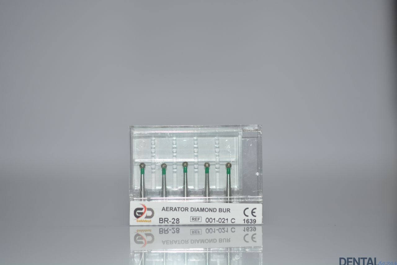 Golddent Elmas Frez BR-28 - 001-021 C - Yuvarlak (Yeşil Kuşak)