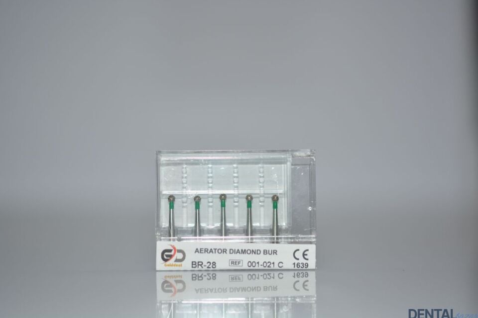 Golddent Elmas Frez BR-28 - 001-021 C - Yuvarlak (Yeşil Kuşak)