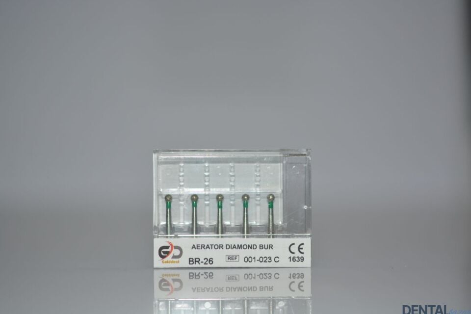 Golddent Elmas Frez BR-26 - 001-023 C - Yuvarlak (Yeşil Kuşak)