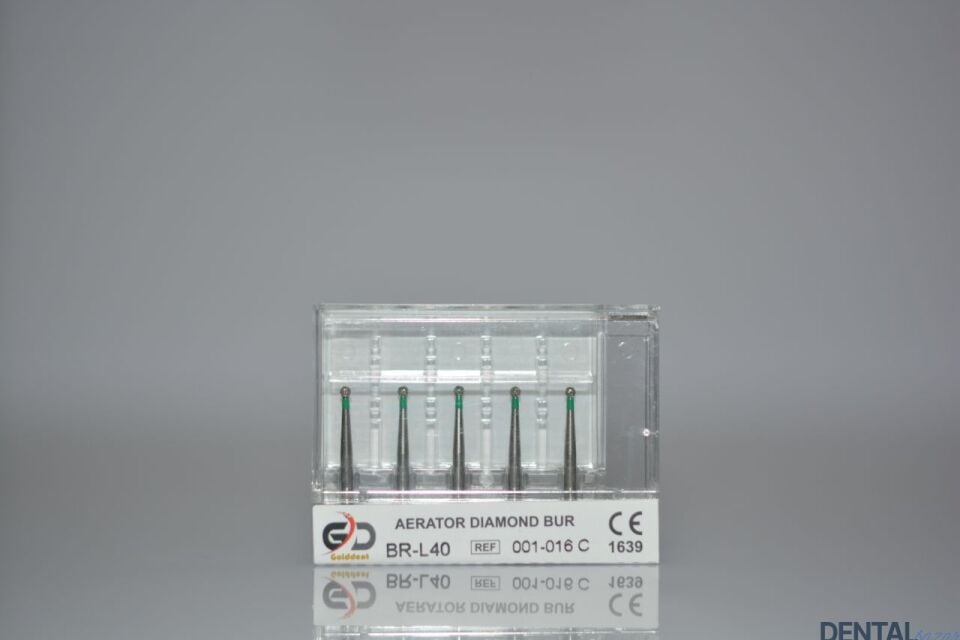 Golddent Elmas Frez BR-L40 - 001-016 C - Yuvarlak (Yeşil Kuşak)