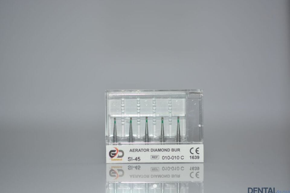 Golddent Elmas Frez SI-45 - 010-010 C - Ters Koni (Yeşil Kuşak)