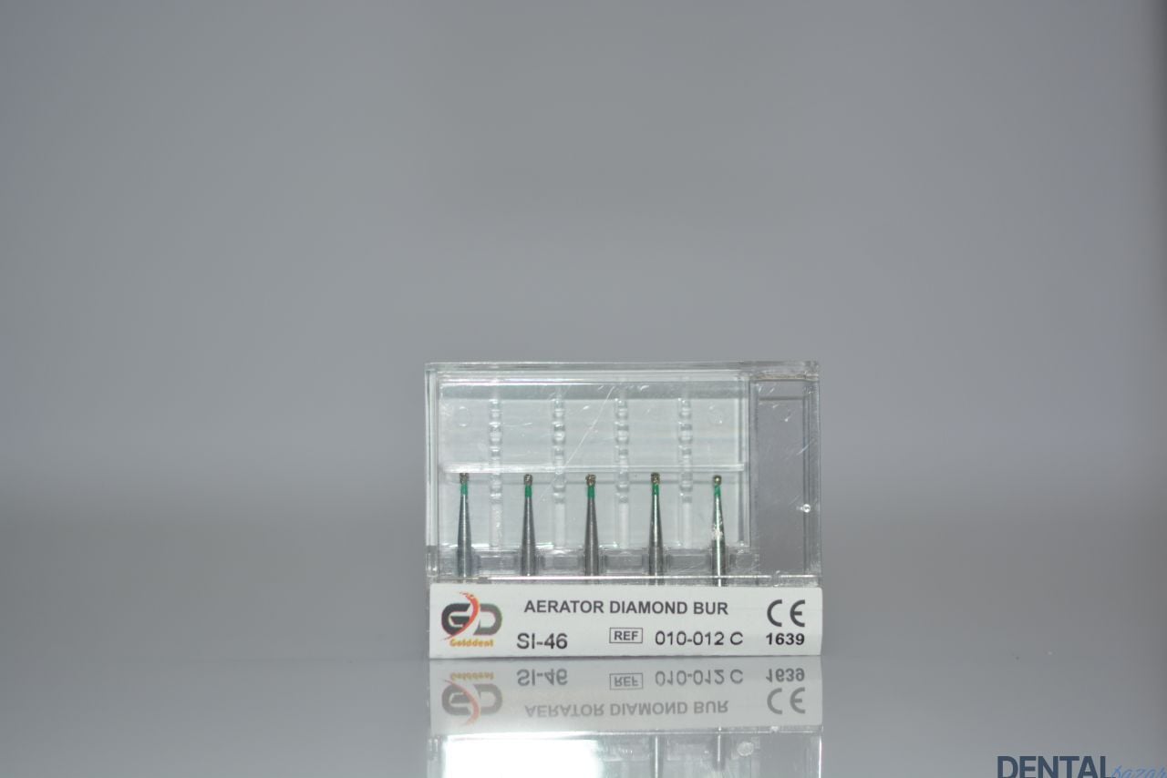 Golddent Elmas Frez SI-46 - 010-012 C - Ters Koni (Yeşil Kuşak)