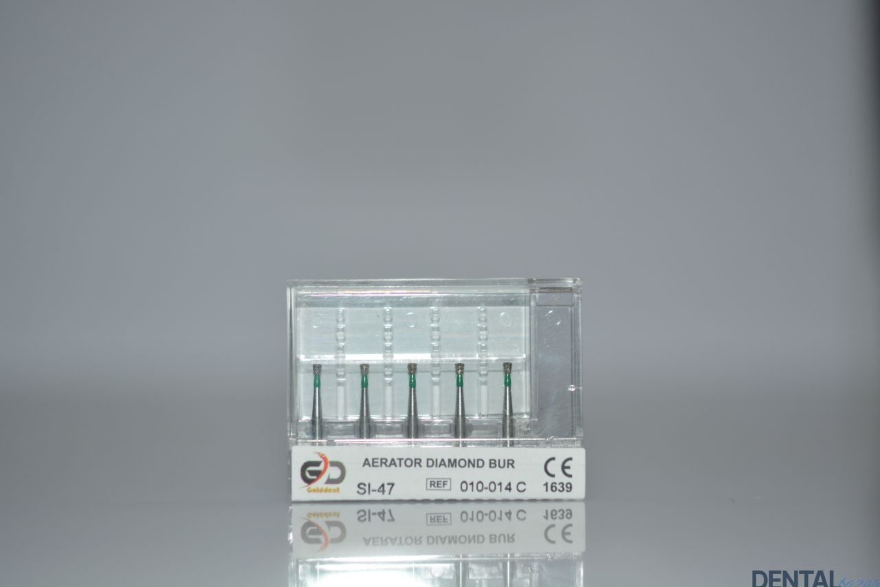 Golddent Elmas Frez SI-47 - 010-014 C - Ters Koni (Yeşil Kuşak)