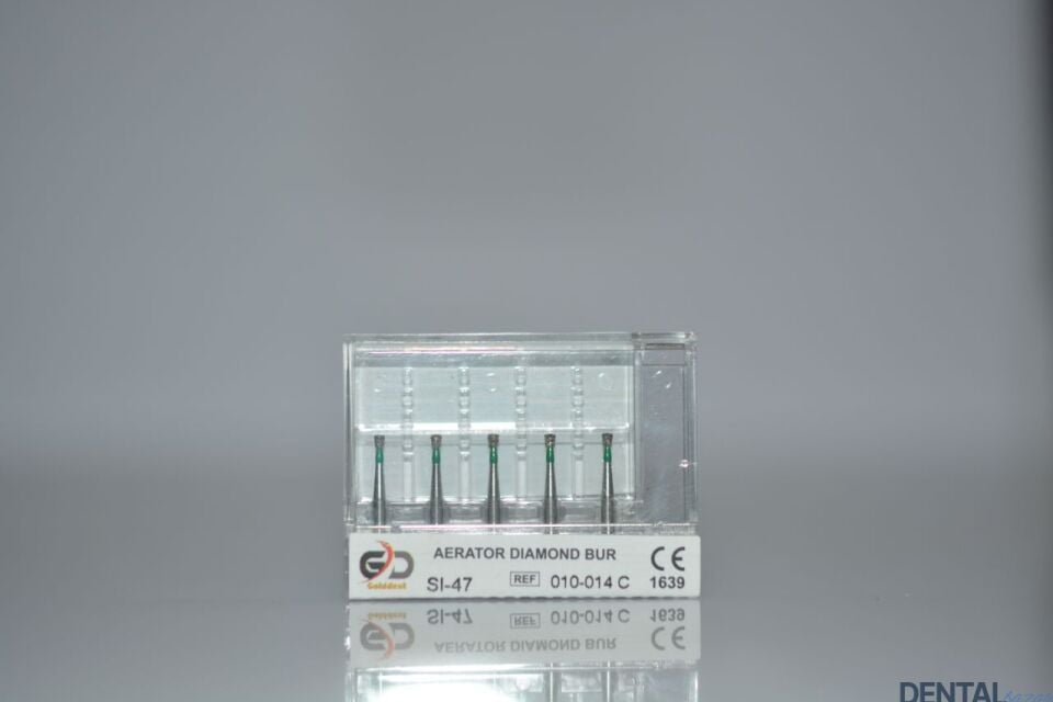 Golddent Elmas Frez SI-47 - 010-014 C - Ters Koni (Yeşil Kuşak)