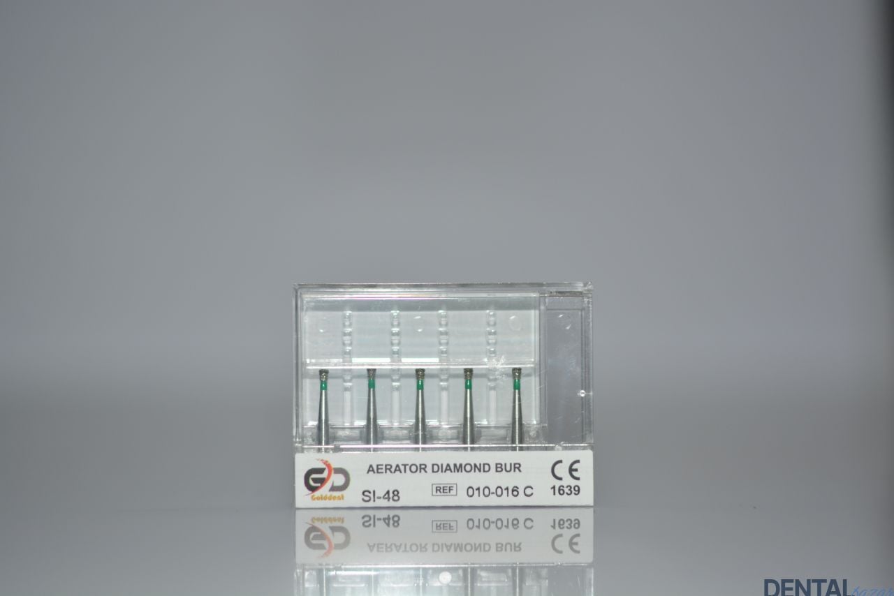 Golddent Elmas Frez SI-48 - 010-016 C - Ters Koni (Yeşil Kuşak)