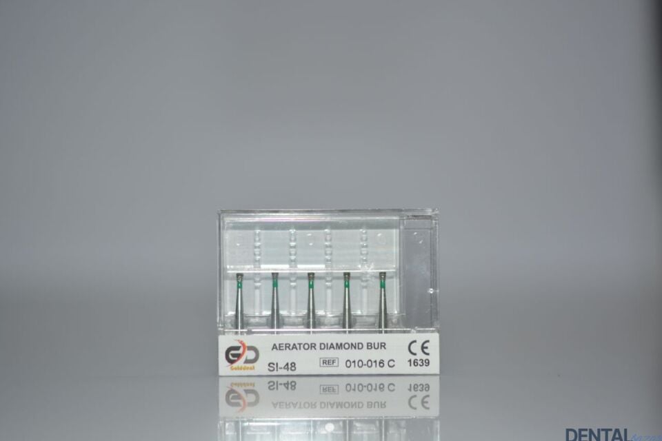 Golddent Elmas Frez SI-48 - 010-016 C - Ters Koni (Yeşil Kuşak)