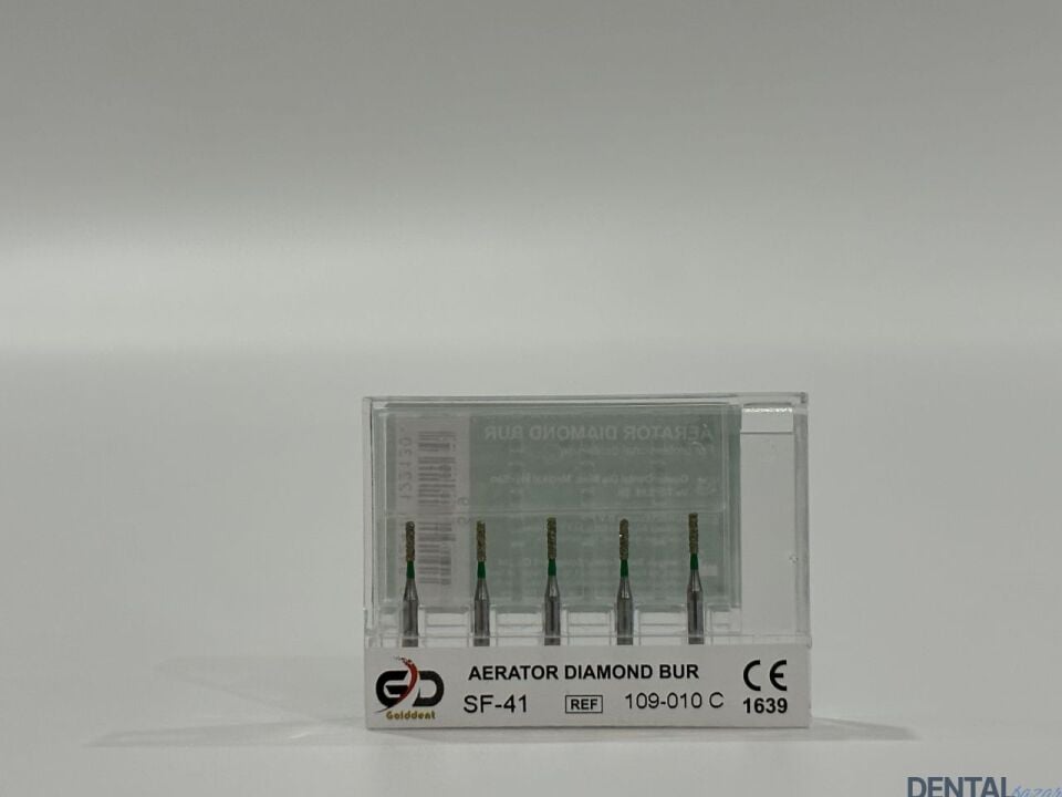 Golddent Elmas Frez SF-41 - 109-010 C - Düz Uçlu Silindir (Yeşil Kuşak)