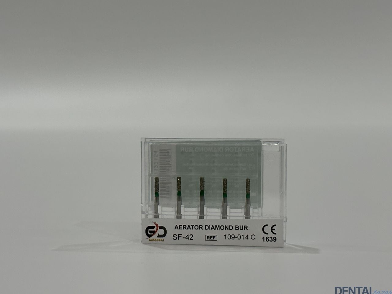 Golddent Elmas Frez SF-42 - 109-014 C - Düz Uçlu Silindir (Yeşil Kuşak)
