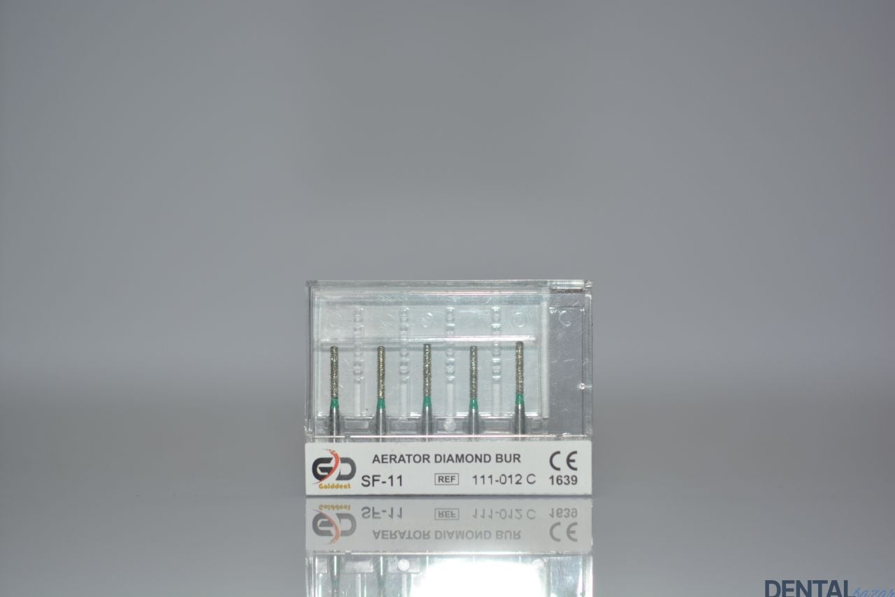 Golddent Elmas Frez SF-11 - 111-012 C - Düz Uçlu Silindir (Yeşil Kuşak)