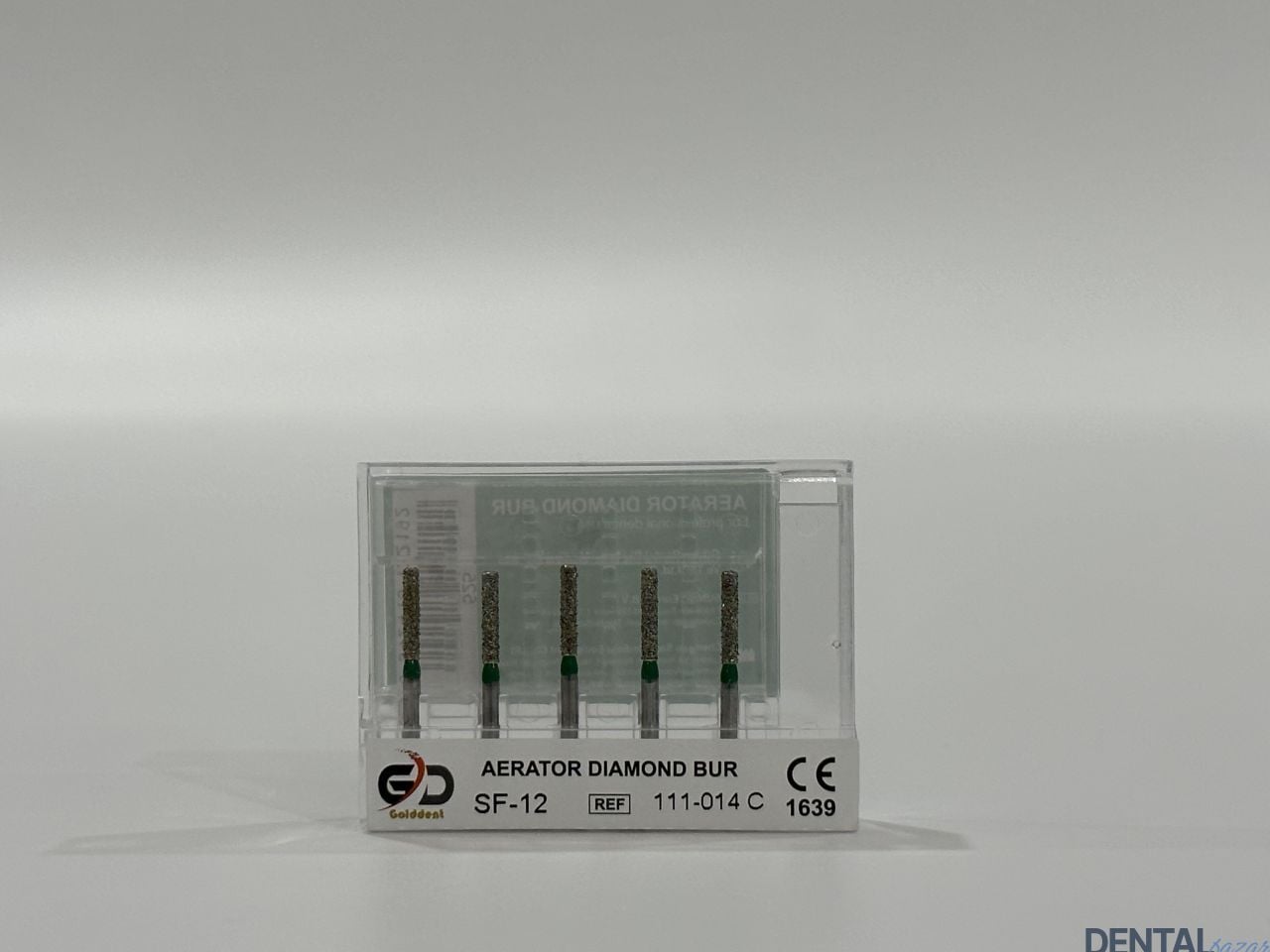 Golddent Elmas Frez SF-12 - 111-014 C - Düz Uçlu Silindir (Yeşil Kuşak)