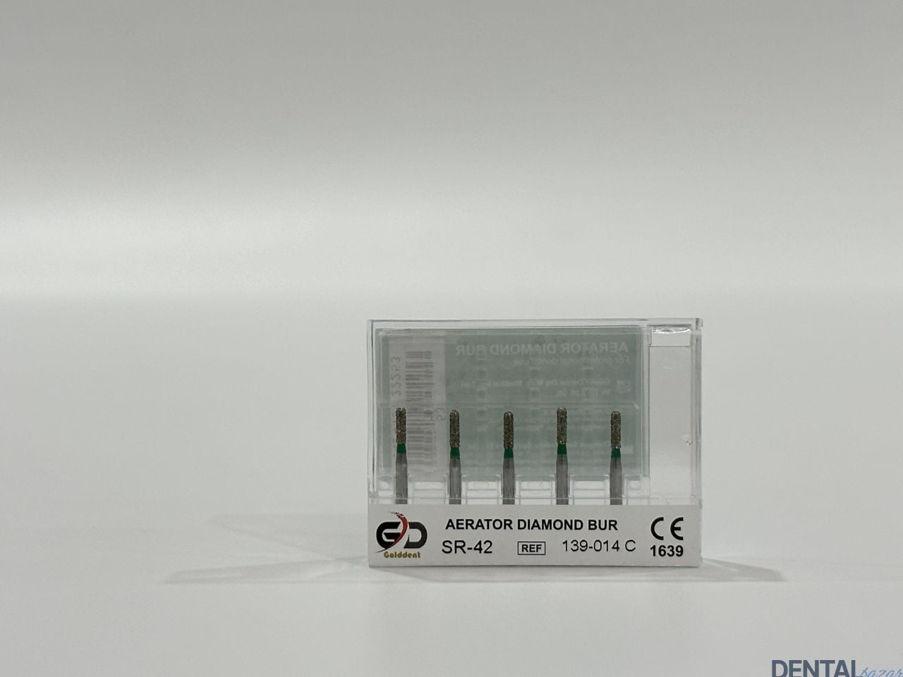 Golddent Elmas Frez SR-42 - 139-014 C - Yuvarlak Uçlu Silindir (Yeşil Kuşak)