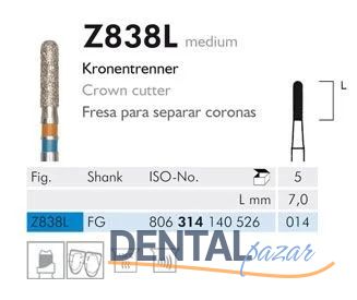 Z838L Zirkon İçin Elmas Frez - 2 Adet