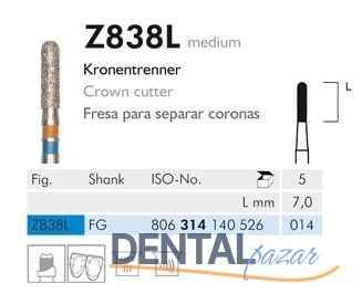 Z838L Zirkon İçin Elmas Frez - 2 Adet
