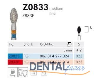 Z0833 Zirkon İçin Elmas Frez - 2 Adet