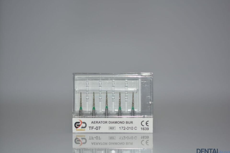 Golddent Elmas Frez TF-07 - 172-010 C - Düz Uçlu Konik (Yeşil Kuşak)