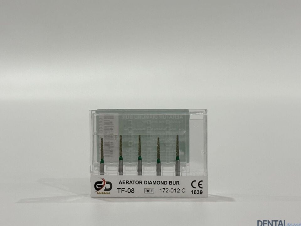 Golddent Elmas Frez TF-08 - 172-012 C - Düz Uçlu Konik (Yeşil Kuşak)