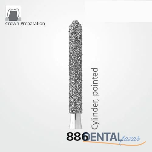 886 Sentetik Elmas Frez - 5 Adet - Silindir