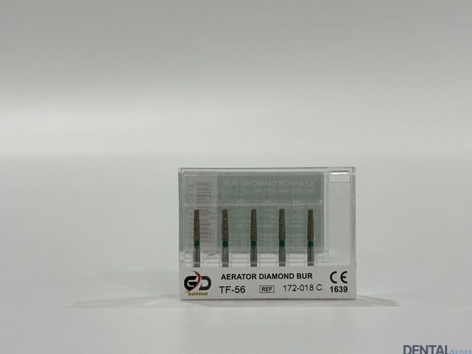 Golddent Elmas Frez TF-56 - 172-018 C - Düz Uçlu Konik (Yeşil Kuşak)