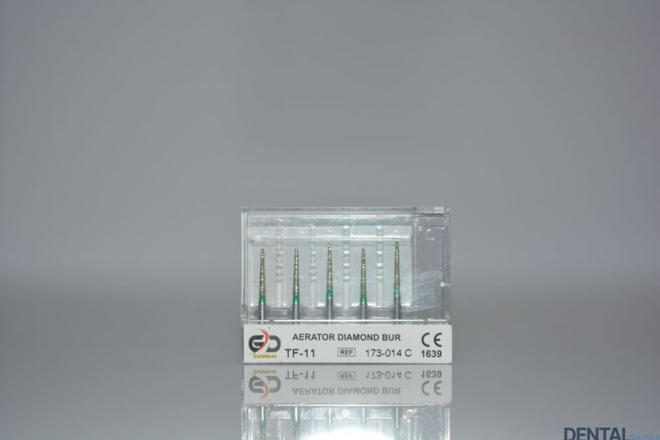 Golddent Elmas Frez TF-11 - 173-014 C - Düz Uçlu Konik (Yeşil Kuşak)