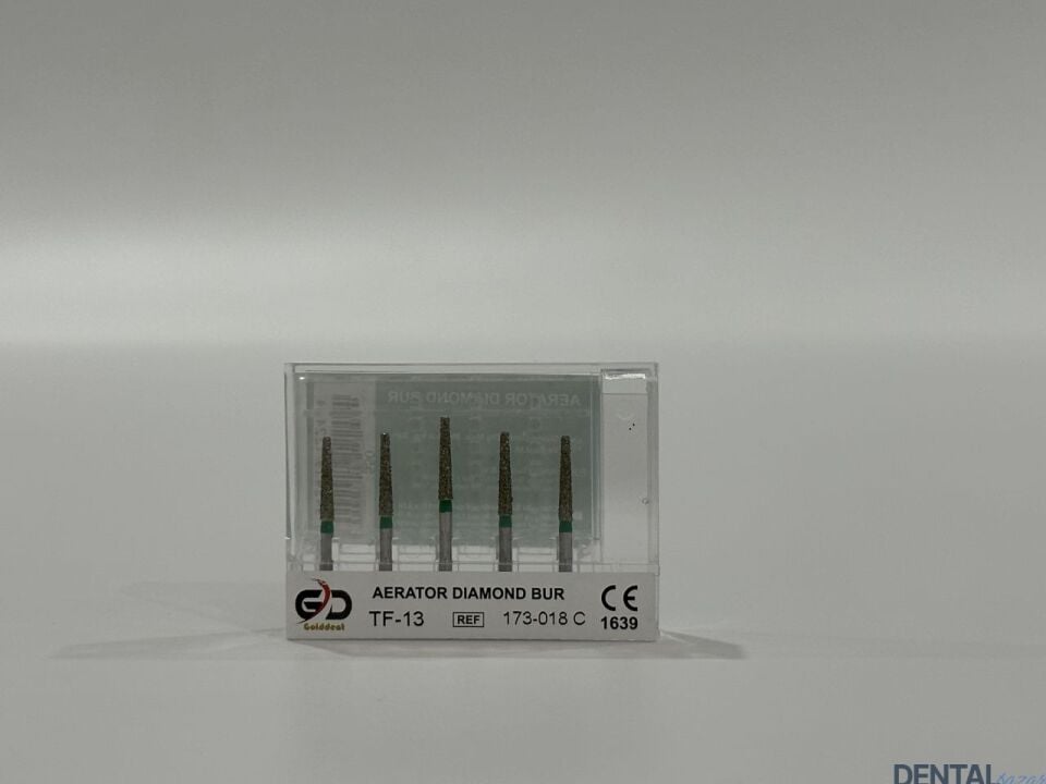 Golddent Elmas Frez TF-13 - 173-018 C - Düz Uçlu Konik (Yeşil Kuşak)