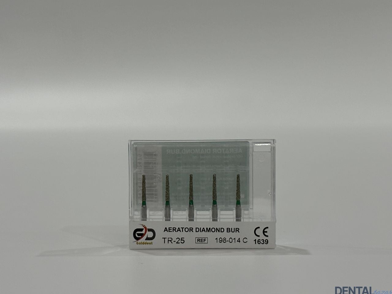 Golddent Elmas Frez TR-25 - 198-014 C - Yuvarlak Uçlu Konik (Yeşil Kuşak)
