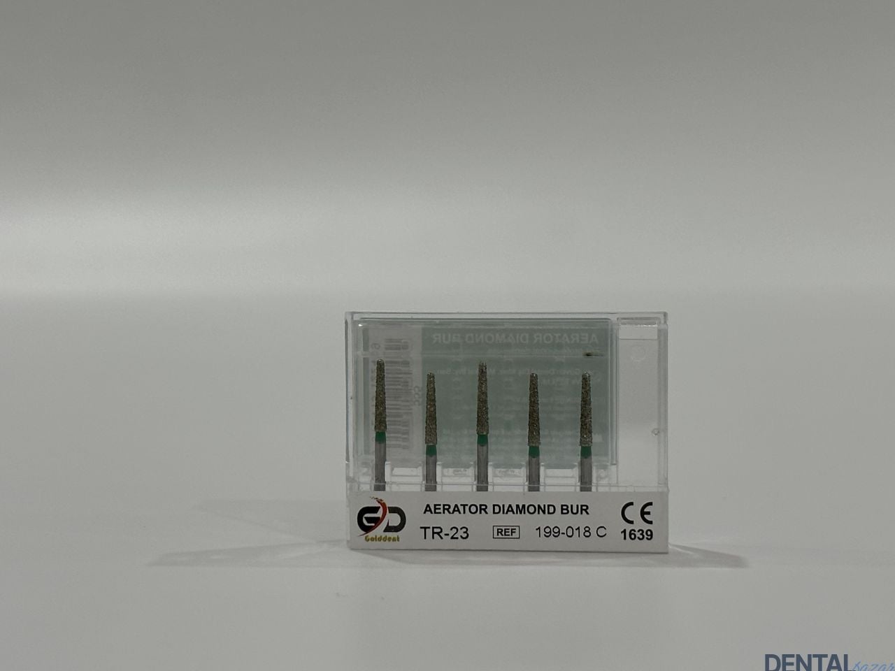 Golddent Elmas Frez TR-23 - 199-018 C - Yuvarlak Uçlu Konik (Yeşil Kuşak)
