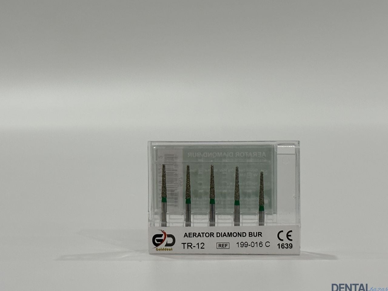 Golddent Elmas Frez TR-12 - 199-016 C - Yuvarlak Uçlu Konik (Yeşil Kuşak)